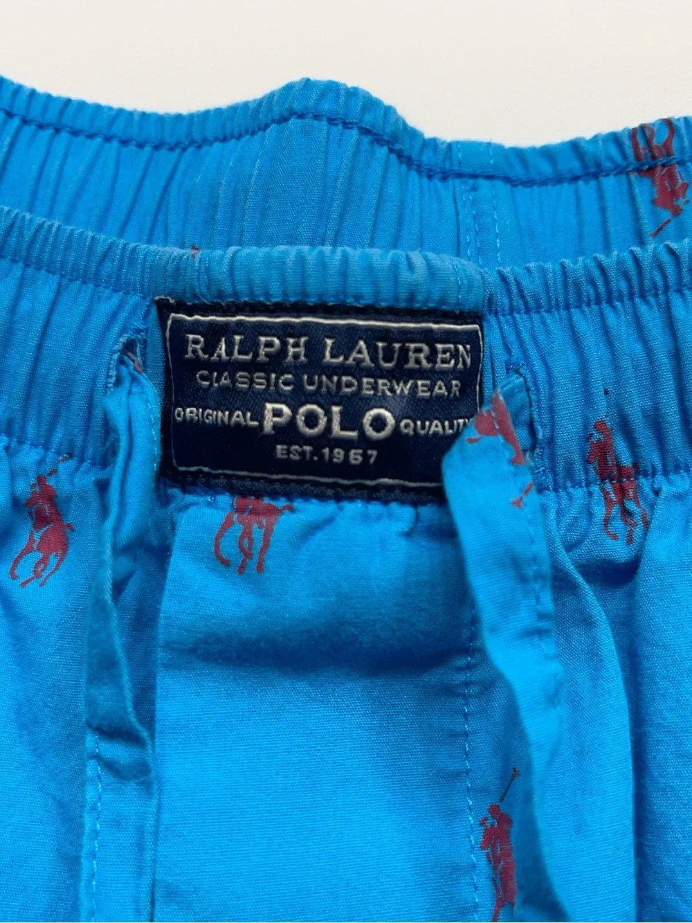 Polo Ralph Lauren Sleepwear Pants Mens Size Medium Blue All-over Print